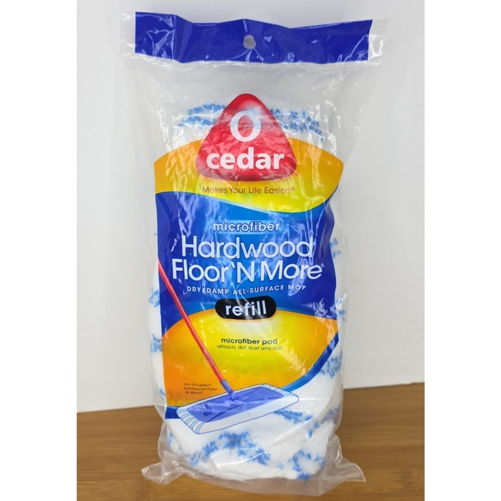 O-Cedar Floor ‘N More Microfiber Hardwood‎ Mop Refill NIP